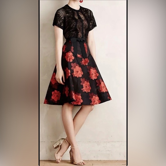 Anthropologie Byron Lars Castilian Rose dress size 2P EUC